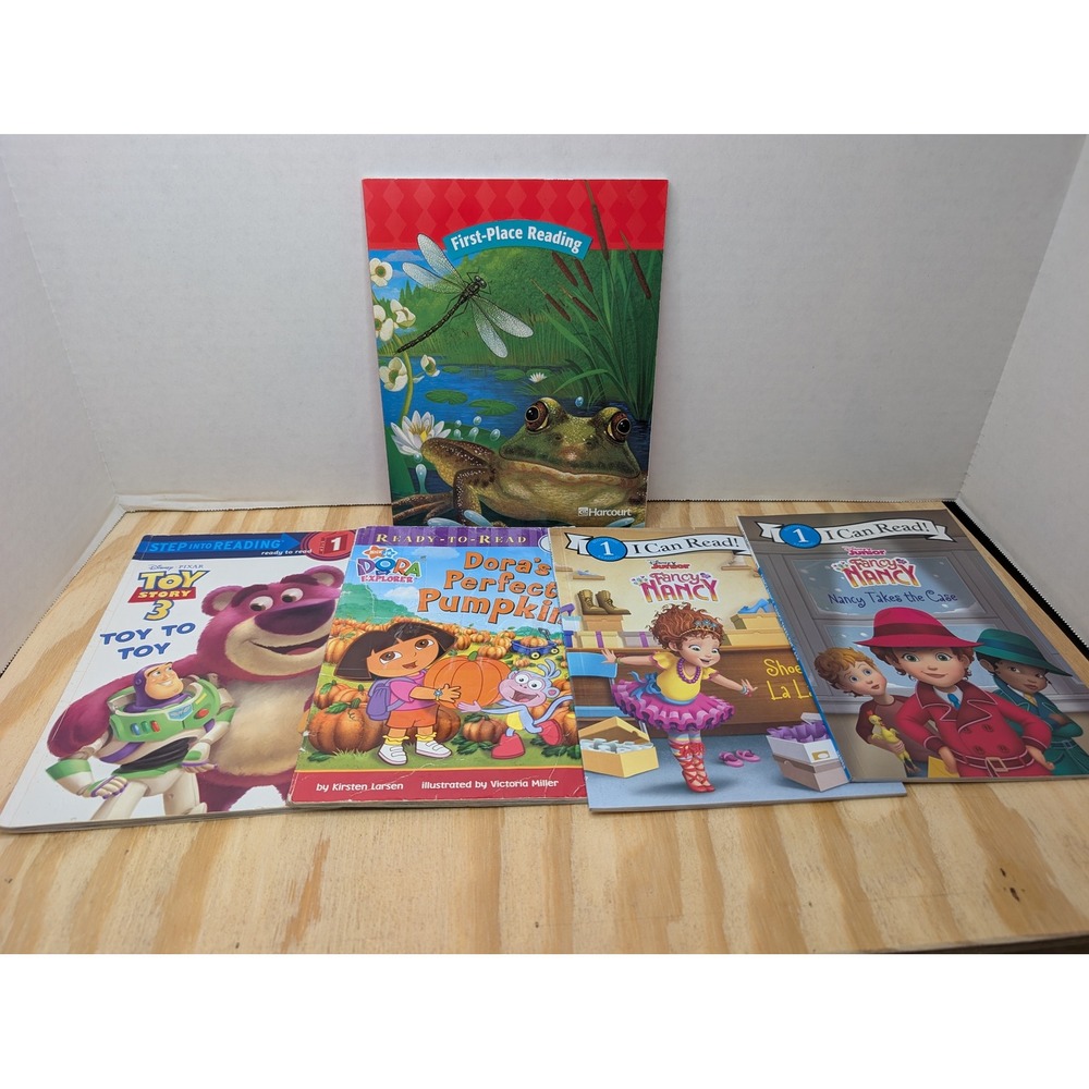 Lot of 5 Childrens Level 1 Books‎ Fancy Nancy Dora Toy Story 3 Early Readers
